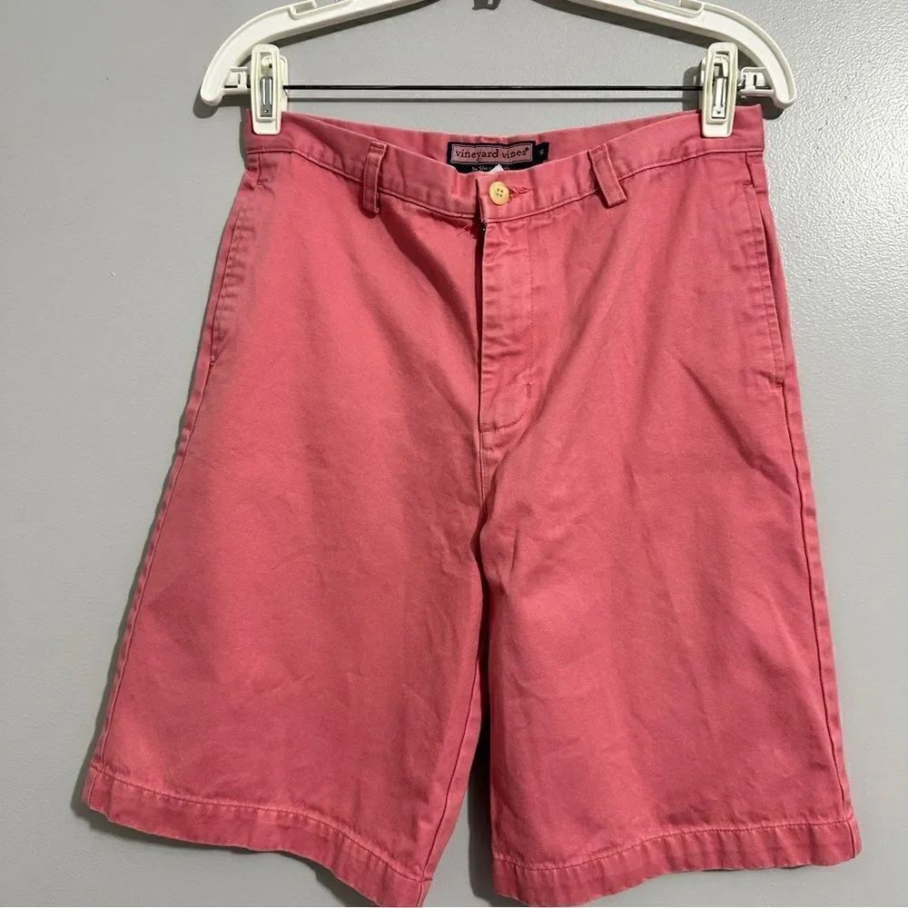 VINEYARD VINES Boys Pink Salmon Color Washed Chino Shorts size 16
